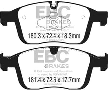 Load image into Gallery viewer, EBC EBCDP42296R EBC 2016+ Volvo XC60 2.0L Turbo T5 Yellowstuff Front Brake Pads
