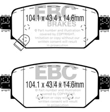 Load image into Gallery viewer, EBC EBCUD2042 EBC 2017+ Mazda 3 2.0L Ultimax2 Rear Brake Pads
