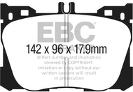 EBC EBCDP33070C EBC 2017+ Mercedes-Benz E300 (W213) 2.0L Turbo Redstuff Front Brake Pads