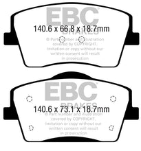 Load image into Gallery viewer, EBC EBCDP22365 EBC 2018+ Volvo XC40 T4 Greenstuff Front Brake Pads

