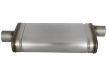 Load image into Gallery viewer, aFe MACHForce XP SS Muffler 2.5in Center Inlet / 2.5in Offset Outlet 18in L x 9in W x4in H Body Muffler aFe
