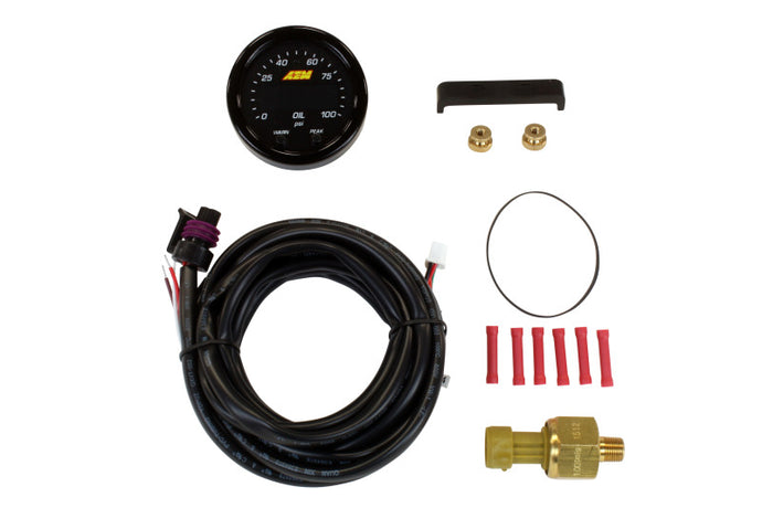 AEM X-Series Pressure 0-100psi Gauge Kit Gauges AEM