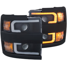 Load image into Gallery viewer, ANZO Projector Headlights 15-17 Chevrolet Silverado 2500HD / 3500HD Black w/ Black Rim Headlights ANZO
