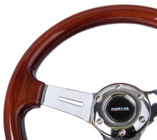 Load image into Gallery viewer, NRG Classic Wood Grain Steering Wheel (330mm) Wood Grain w/Chrome 3-Spoke Center Steering Wheels NRG
