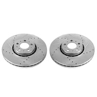 Power Stop 03-14 Volvo XC90 Front Evolution Drilled & Slotted Rotors - Pair Brake Rotors - Slot & Drilled PowerStop