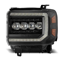 Load image into Gallery viewer, AlphaRex 14-18 GMC Sierra NOVA LED Proj Headlights Plank Style Black w/Activ Light/Seq Signal/DRL Headlights AlphaRex
