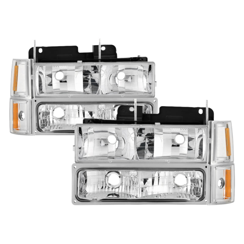 xTune GMC C/K Series 94-98 Headlights w/ Corner and Parking Lights - Chrome HD-JH-GCK94-C-SET Headlights SPYDER