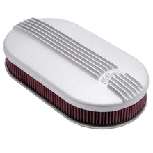 Load image into Gallery viewer, Edelbrock EDE41199 Edelbrock Air Cleaner Classic Series Oval Aluminum 17 5In X 9 35In X 4 45In Dual Carburetor

