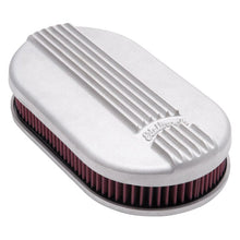 Load image into Gallery viewer, Edelbrock EDE41159 Edelbrock Air Cleaner Classic Series Oval Aluminum Top Cloth Element 17 5In X 9 35In X 3 9In Satin
