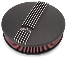 Load image into Gallery viewer, Edelbrock EDE41173 Edelbrock Air Cleaner Classic Series Round Aluminum Top Cloth Element 14In Dia X 3 9In Black
