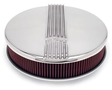 Load image into Gallery viewer, Edelbrock EDE4117 Edelbrock Air Cleaner Classic Series Round Aluminum Top Cloth Element 14In Dia X 3 9In Polished
