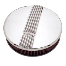 Load image into Gallery viewer, Edelbrock EDE4117 Edelbrock Air Cleaner Classic Series Round Aluminum Top Cloth Element 14In Dia X 3 9In Polished
