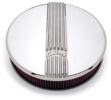 Load image into Gallery viewer, Edelbrock EDE4117 Edelbrock Air Cleaner Classic Series Round Aluminum Top Cloth Element 14In Dia X 3 9In Polished
