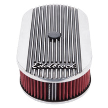 Load image into Gallery viewer, Edelbrock EDE4273 Edelbrock Air Cleaner Elite II Oval Single 4-Bbl Carb 2 5In Red Element Polished
