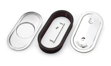 Load image into Gallery viewer, Edelbrock EDE1236 Edelbrock Air Cleaner Pro-Flo Series Oval Steel Top Cloth Element 13 5In X 7In X 3 5In Chrome
