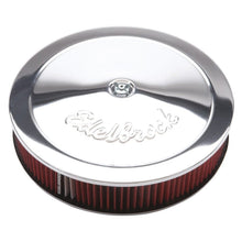 Load image into Gallery viewer, Edelbrock EDE1224 Edelbrock Air Cleaner Pro-Flo Series Round 14 In Diameter Cloth Element 3/8In Dropped Base Chrome
