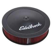 Load image into Gallery viewer, Edelbrock EDE1225 Edelbrock Air Cleaner Pro-Flo Series Round 14 In Diameter Cloth Element 3/8Indropped Base Black
