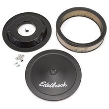 Load image into Gallery viewer, Edelbrock EDE1223 Edelbrock Air Cleaner Pro-Flo Series Round Steel Top Paper Element 14In Dia X 3 75In Dropped Base
