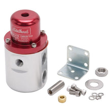 Load image into Gallery viewer, Edelbrock EDE174121 Edelbrock Fuel Pressure Regulator Carbureted 160 GPH 5-10 PSI 3/8In In/Out Retunless Red/Clear
