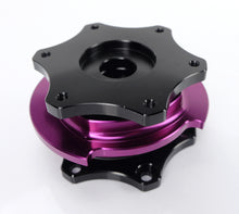 Load image into Gallery viewer, NRG Quick Release SFI SPEC 42.1 - Shiny Black Body / Shiny Purple Ring Quick Release Adapters NRG
