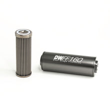 Load image into Gallery viewer, DeatschWerks Stainless Steel 10AN 100 Micron Universal Inline Fuel Filter Housing Kit (160mm) Fuel Filters DeatschWerks
