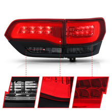 Load image into Gallery viewer, ANZO 2014-2016 Jeep Grand Cherokee LED Taillights Red/Smoke Tail Lights ANZO
