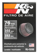 Load image into Gallery viewer, K&amp;N Universal Round Clamp-On Air Filter 3in Flange ID x 6in Base OD x 4.625in Top OD x 3in Height Air Filters - Universal Fit K&amp;N Engineering   
