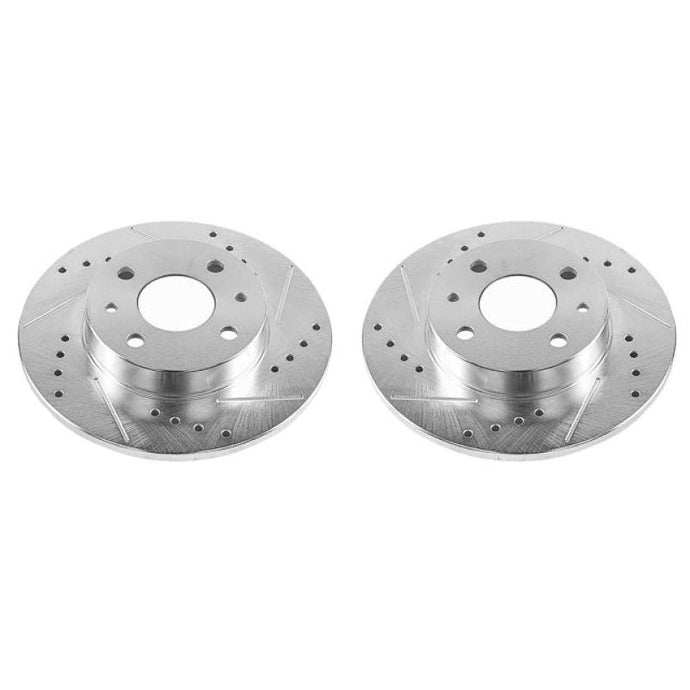 Power Stop 12-18 Fiat 500 Rear Evolution Drilled & Slotted Rotors - Pair Brake Rotors - Slot & Drilled PowerStop