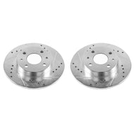 Power Stop 12-18 Fiat 500 Rear Evolution Drilled & Slotted Rotors - Pair Brake Rotors - Slot & Drilled PowerStop