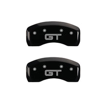 Load image into Gallery viewer, MGP 4 Caliper Covers Engraved Front Mustang Engraved Rear S197/GT Black finish silver ch Caliper Covers MGP
