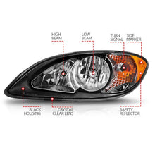 Load image into Gallery viewer, ANZO 2008-2016 International Prostar Crystal Headlights Black Housing (OE Replacement) Headlights ANZO
