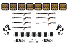 Load image into Gallery viewer, Diode Dynamics SS5 Pro Universal CrossLink 8-Pod Lightbar - Yellow Combo Light Bars &amp; Cubes Diode Dynamics   
