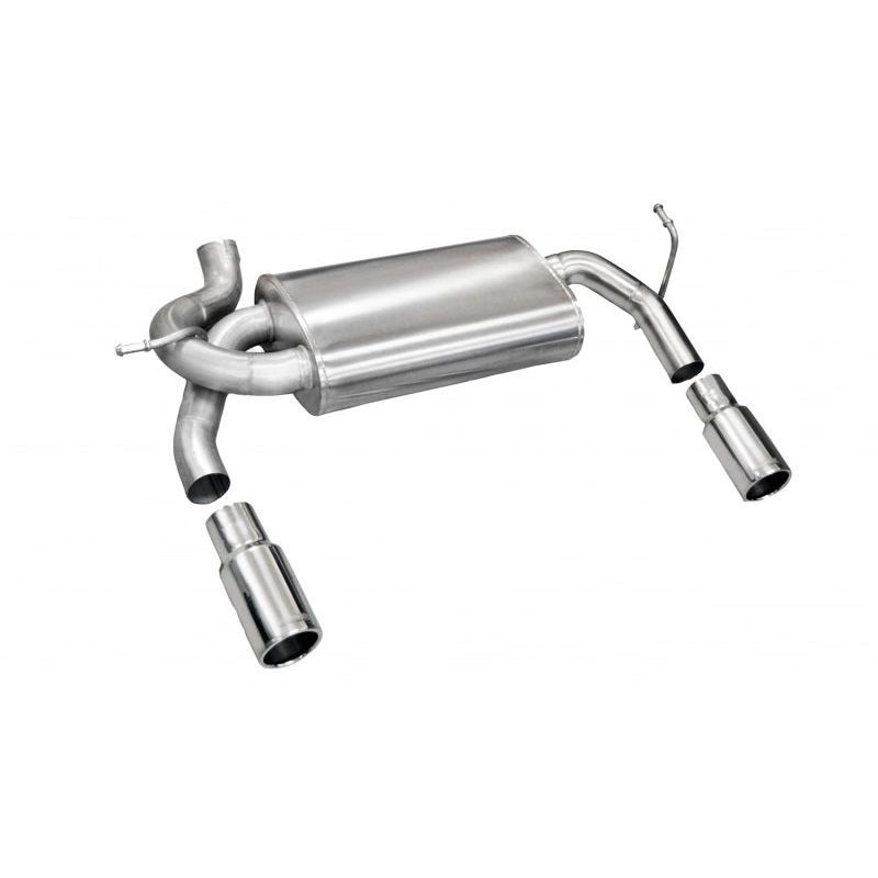 Corsa 2007-2011 Jeep Wrangler 3.8L/12-14 Wrangler 3.6L Polished Sport Axle-Back Exhaust Axle Back CORSA Performance