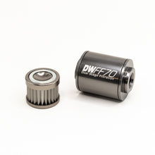 Load image into Gallery viewer, DeatschWerks Stainless Steel 10AN 10 Micron Universal Inline Fuel Filter Housing Kit (70mm) Fuel Filters DeatschWerks
