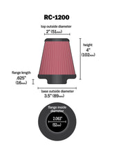 Load image into Gallery viewer, K&amp;N Universal Chrome Filter 2.063in Flange ID x 3.5in Base OD x 2in Top OD x 4in H Air Filters - Universal Fit K&amp;N Engineering   
