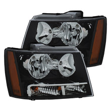 Load image into Gallery viewer, ANZO 2007-2014 Chevrolet Tahoe/Suburban Crystal Headlights Black Headlights ANZO
