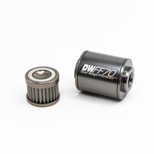 Load image into Gallery viewer, DeatschWerks Stainless Steel 8AN 100 Micron Universal Inline Fuel Filter Housing Kit (70mm) Fuel Filters DeatschWerks
