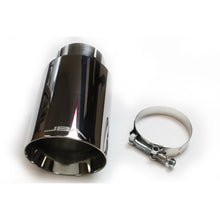 Load image into Gallery viewer, JBA 2.5in x 4.5in x 8 1/4in Double Wall Polished Chrome Tip - Clamp On Tips JBA
