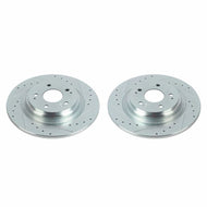 Power Stop 17-20 Acura MDX Rear Evolution Drilled & Slotted Rotors - Pair Brake Rotors - Slot & Drilled PowerStop   