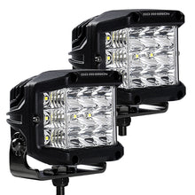 Load image into Gallery viewer, Go Rhino Xplor Bright Series Sideline Cube LED Spot Light Kit (Surface Mount) 4x3 - Blk (Pair) Light Bars &amp; Cubes Go Rhino   
