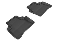 3D MAXpider 2010-2016 Mercedes-Benz E-Class W212 Kagu 2nd Row Floormats - Black Floor Mats - Rubber 3D MAXpider   