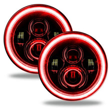 Load image into Gallery viewer, Oracle Jeep Wrangler JL/Gladiator JT 7in. High Powered LED Headlights (Pair) - Red SEE WARRANTY Headlights ORACLE Lighting
