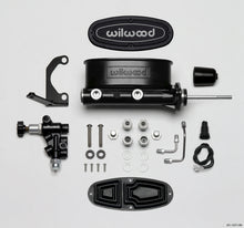 Load image into Gallery viewer, Wilwood HV Tandem M/C Kit w L/H Bracket &amp; Prop Valve - 7/8in Bore Black-W/Pushrod Brake Master Cylinder Wilwood
