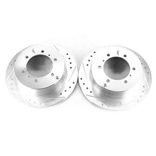 Load image into Gallery viewer, Power Stop 92-00 Mitsubishi Montero Rear Evolution Drilled &amp; Slotted Rotors - Pair Brake Rotors - Slot &amp; Drilled PowerStop   
