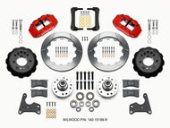 Wilwood Narrow Superlite 6R Front Hub Kit 12.88in Red 65-72 CDP C Body -Drum Big Brake Kits Wilwood