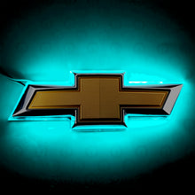 Load image into Gallery viewer, Oracle 14-15 Chevrolet Camaro Illuminated Bowtie - Aqua SEE WARRANTY Light Accessories and Wiring ORACLE Lighting
