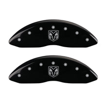 Load image into Gallery viewer, MGP 4 Caliper Covers Engraved Front RAM Engraved Rear RAMHEAD Black finish silver ch Caliper Covers MGP
