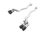 AWE Tuning 18-19 BMW M5 (F90) 4.4T AWD SwitchPath Axle-back Exhaust - Diamond Black Tips Axle Back AWE Tuning   