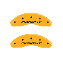 Load image into Gallery viewer, MGP Front set 2 Caliper Covers Engraved Front Insight Yellow finish black ch Caliper Covers MGP

