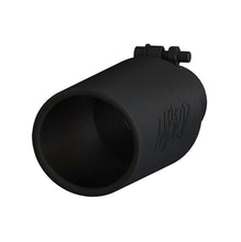 Load image into Gallery viewer, MBRP Universal Tip 4in O.D. Angled Rolled End 2.5in inlet 12in length Black Tips MBRP
